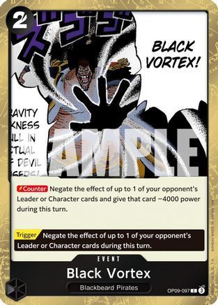 Black Vortex (Pirate Foil) (OP09-097) - Premium Booster -The Best- Vol. 2 Foil