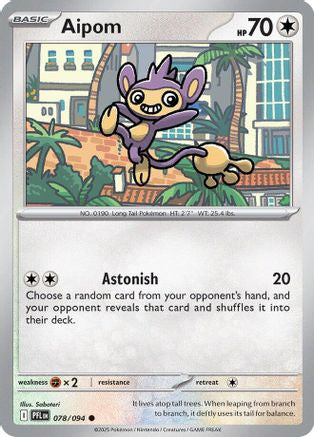 Aipom 078/094  - Reverse Holofoil ME02 Phantasmal Flames - Common