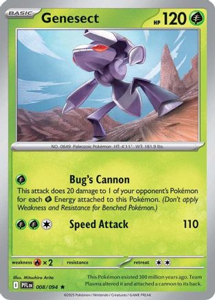 Genesect (008) [ME02 Phantasmal Flames] Reverse Holofoil - Rare