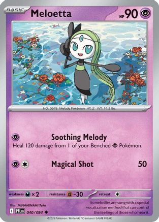 Meloetta 040/094  - Reverse Holofoil ME02 Phantasmal Flames - Uncommon