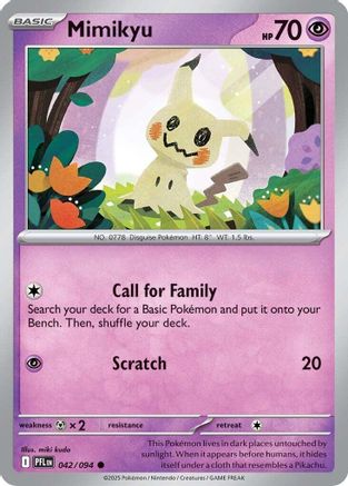 Mimikyu 042/094  - Reverse Holofoil ME02 Phantasmal Flames - Common
