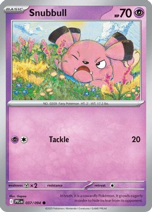 Snubbull 037/094  - Reverse Holofoil ME02 Phantasmal Flames - Common