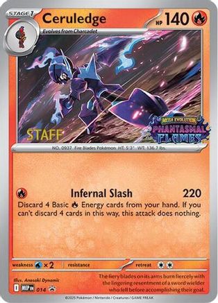 Ceruledge (Prerelease) [Staff] (014) [ME Mega Evolution Promo] Holofoil - Promo