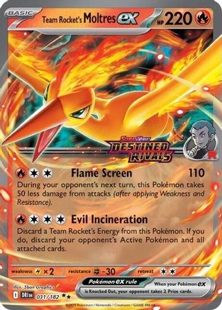 Team Rocket's Moltres ex (Destined Rivals Stamp) (031/182) [Miscellaneous Cards & Products] Holofoil - Double Rare