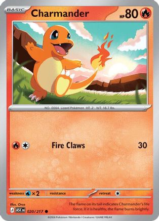Charmander 020  - Reverse Holofoil ME Ascended Heroes - Common