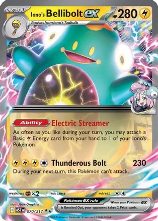 Iono's Bellibolt ex (070/217) [ME Ascended Heroes] Holofoil - Double Rare