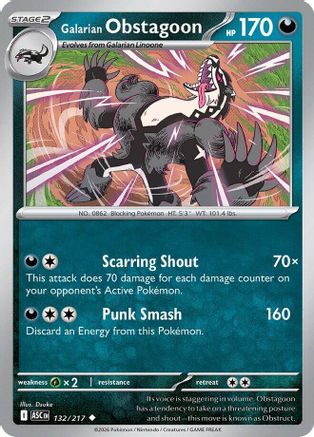 Galarian Obstagoon 132/217  ME Ascended Heroes - Uncommon