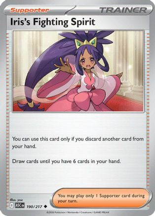 Iris's Fighting Spirit (190/217) [ME Ascended Heroes] Reverse Holofoil - Uncommon