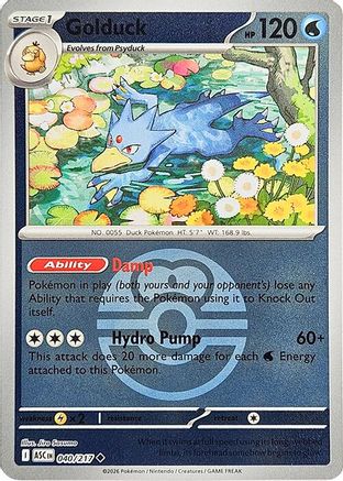 Golduck (Love Ball) (040) [ME Ascended Heroes] Reverse Holofoil - Uncommon