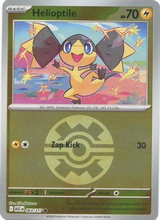 Helioptile (Quick Ball) (063) [ME Ascended Heroes] Reverse Holofoil - Common