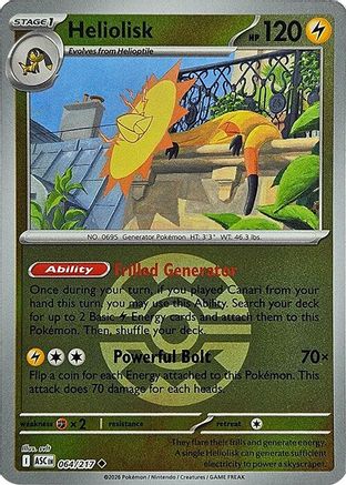 Heliolisk (Quick Ball) (064/217) [ME Ascended Heroes] Reverse Holofoil - Uncommon