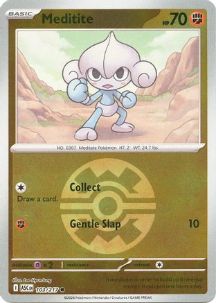Meditite (Quick Ball) 103  - Reverse Holofoil ME Ascended Heroes - Common