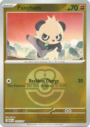 Pancham (Love Ball) 115  - Reverse Holofoil ME Ascended Heroes - Common
