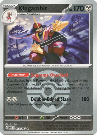 Kingambit (Quick Ball) (148) [ME Ascended Heroes] Reverse Holofoil - Rare