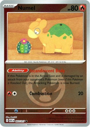 Numel (Energy Symbol Pattern) 027/217  - Reverse Holofoil ME Ascended Heroes - Common