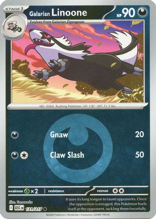 Galarian Linoone (Energy Symbol Pattern) (131) [ME Ascended Heroes] Reverse Holofoil - Common