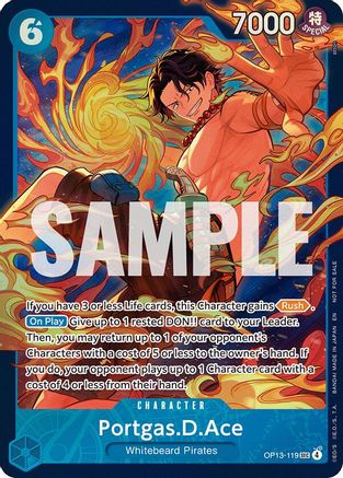 Portgas.D.Ace (119) (Treasure Cup 2026) (Store) (OP13-119) - One Piece Promotion Cards Foil