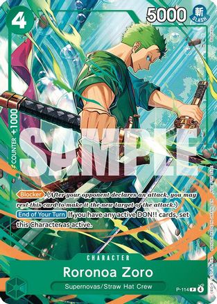Roronoa Zoro (114) (P-114) - One Piece Promotion Cards