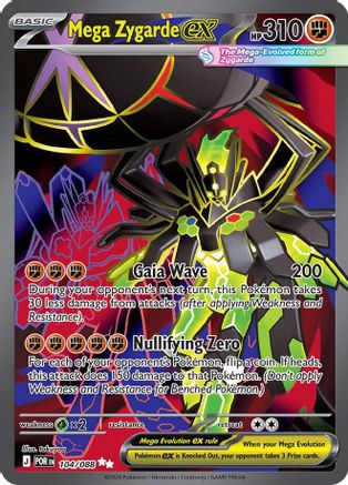 Mega Zygarde ex 104/088  - Holofoil ME03 Perfect Order - Ultra Rare