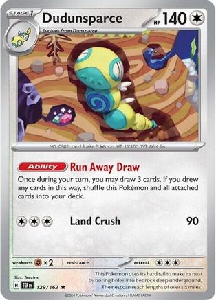 Dudunsparce (Non-Holo) (129/162) [Deck Exclusives] Normal - Rare