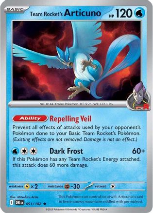 Team Rocket's Articuno (Non-Holo) (051/182) [Deck Exclusives] Normal - Rare