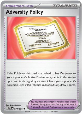 Adversity Policy 074  - Reverse Holofoil ME04 Chaos Rising - Uncommon