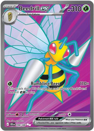 Beedrill ex (098/086) [ME04 Chaos Rising] Holofoil - Ultra Rare