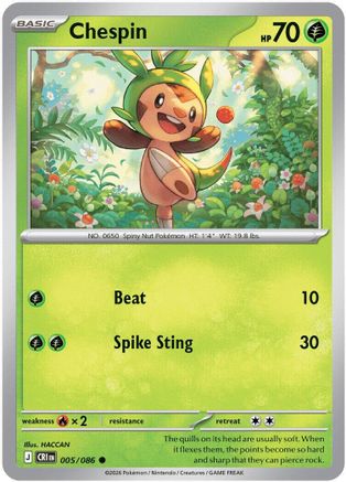 Chespin (005/086) [ME04 Chaos Rising] Normal - Common