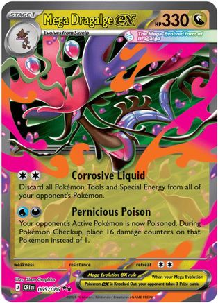 Mega Dragalge ex (065/086) [ME04 Chaos Rising] Holofoil - Double Rare
