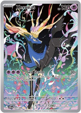Xerneas 091/086  - Holofoil ME04 Chaos Rising - Illustration Rare