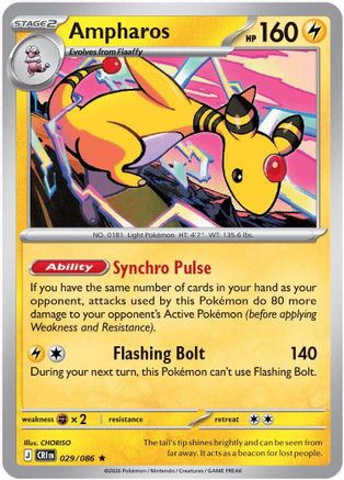 Ampharos (Non-Holo) (029/086) [Deck Exclusives] Normal - Rare