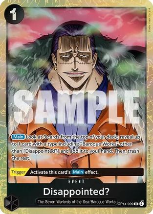 Disappointed? (Premium Card Collection -Best Selection Vol. 6-) (OP14-099) - One Piece Promotion Cards Foil
