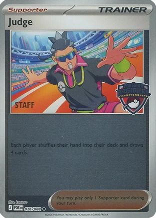 Judge (Regional Championships) [Staff] (076/088) [League & Championship Cards] Reverse Holofoil - Uncommon