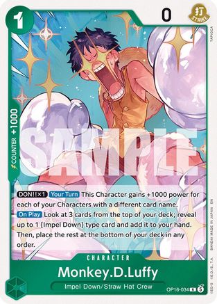 Monkey.D.Luffy (034) (OP16-034) - The Time of Battle Foil