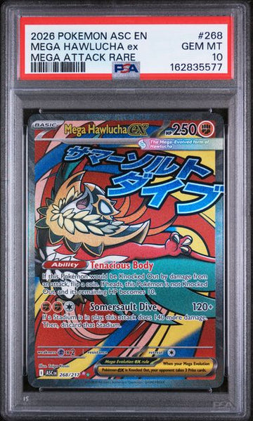 MEGA HAWLUCHA ex MEGA ATTACK RARE PSA 10