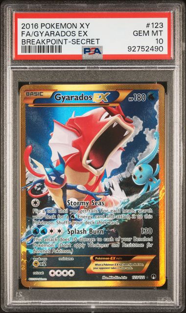 2016 POKEMON XY BREAKPOINT #123 FA/GYARADOS EX BREAKPOINT-SECRET