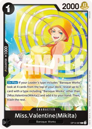 Miss.Valentine(Mikita) (Tournament Pack 2026 Vol. 3) (OP14-087) - One Piece Promotion Cards