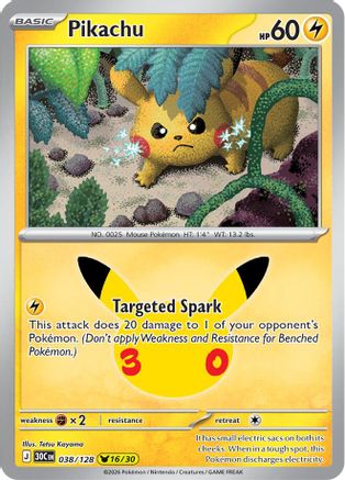 Pikachu (038/128) [ME 30th Celebration] Holofoil - None