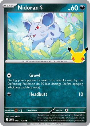 Nidoran F (087) [ME 30th Celebration] Holofoil - Common