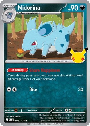 Nidorina (088) [ME 30th Celebration] Holofoil - Common