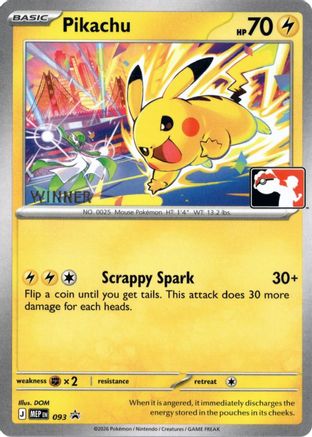 Pikachu (Winner) (093) [ME Mega Evolution Promo] Normal - Promo