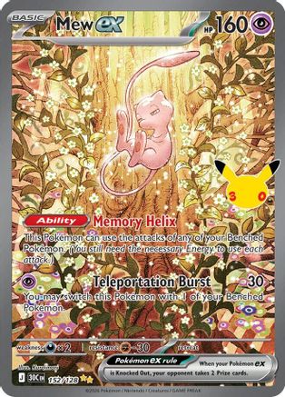 Mew ex (152/128) [ME 30th Celebration] Holofoil - Special Illustration Rare