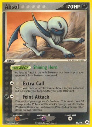 Absol  - Reverse Holofoil Legend Maker - Rare