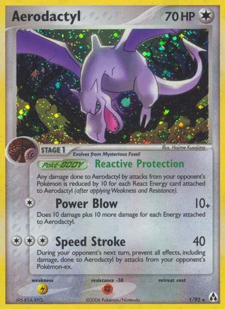 Aerodactyl  - Reverse Holofoil Legend Maker - Holo Rare