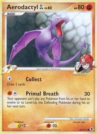 Aerodactyl GL 055  - Reverse Holofoil Rising Rivals - Common