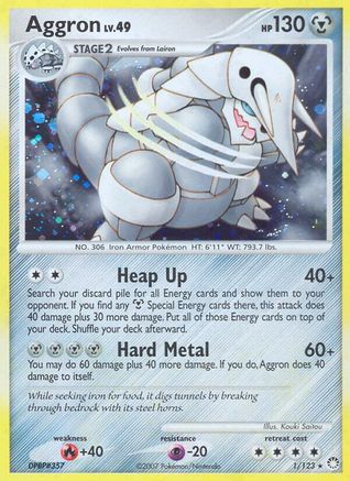 Aggron  - Holofoil Mysterious Treasures - Holo Rare