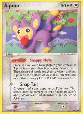 Aipom  - Reverse Holofoil Unseen Forces - Uncommon