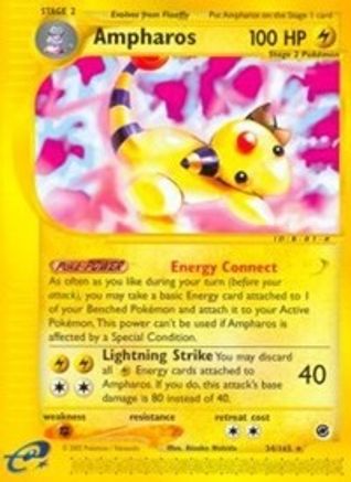 Ampharos (34/165) [Expedition] Reverse Holofoil - Rare