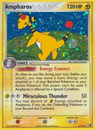 Ampharos (1/115) [Unseen Forces] Reverse Holofoil - Holo Rare