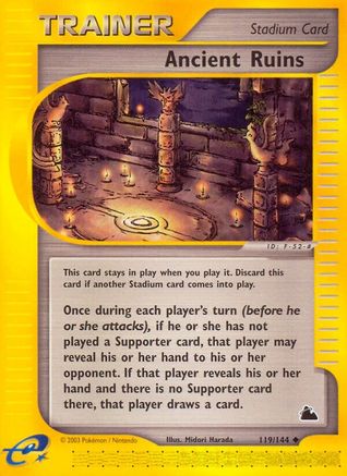 Ancient Ruins (119/144) [Skyridge] Reverse Holofoil - Uncommon